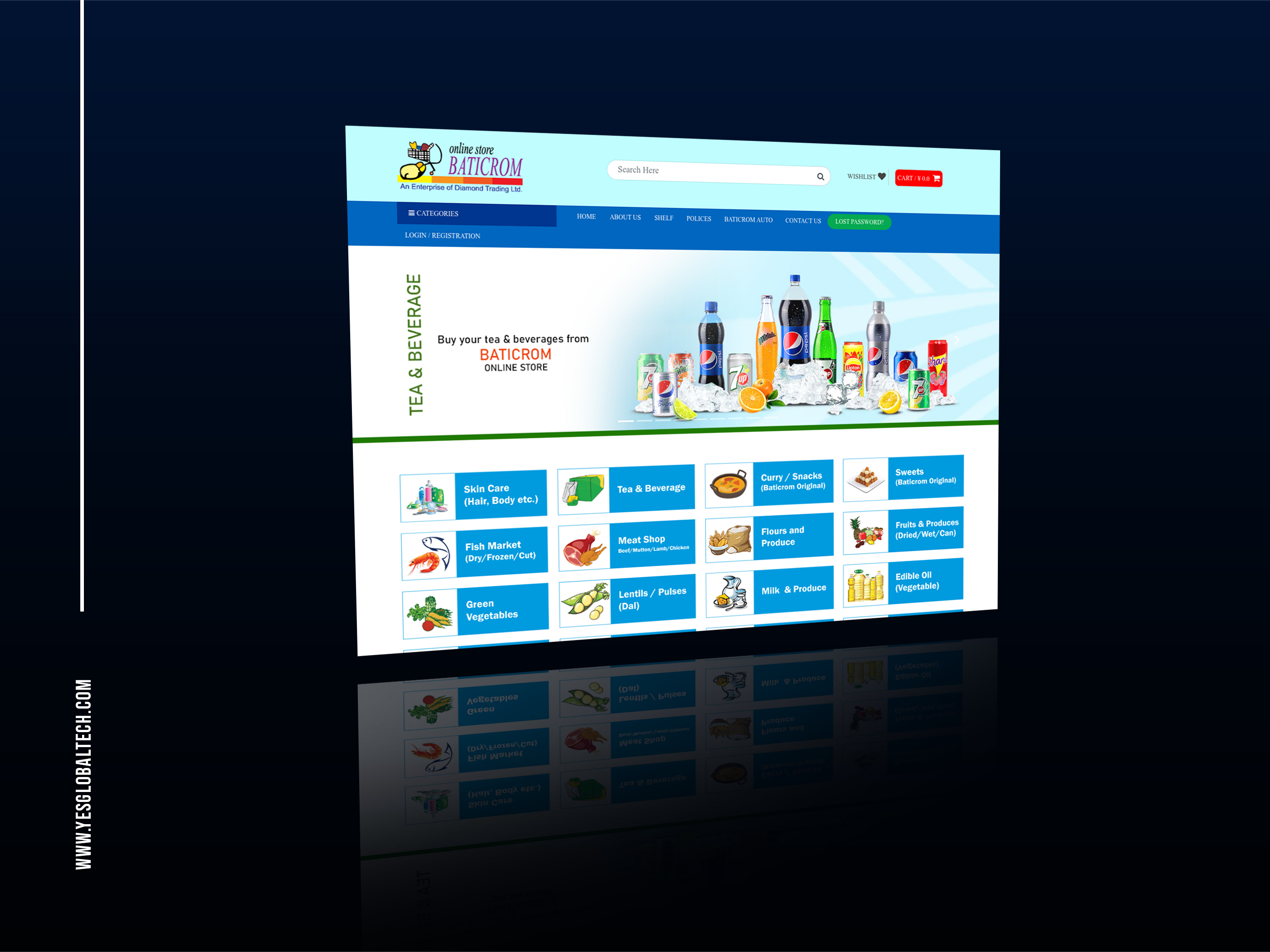 E-commerce Website for Baticrom Food, Japan