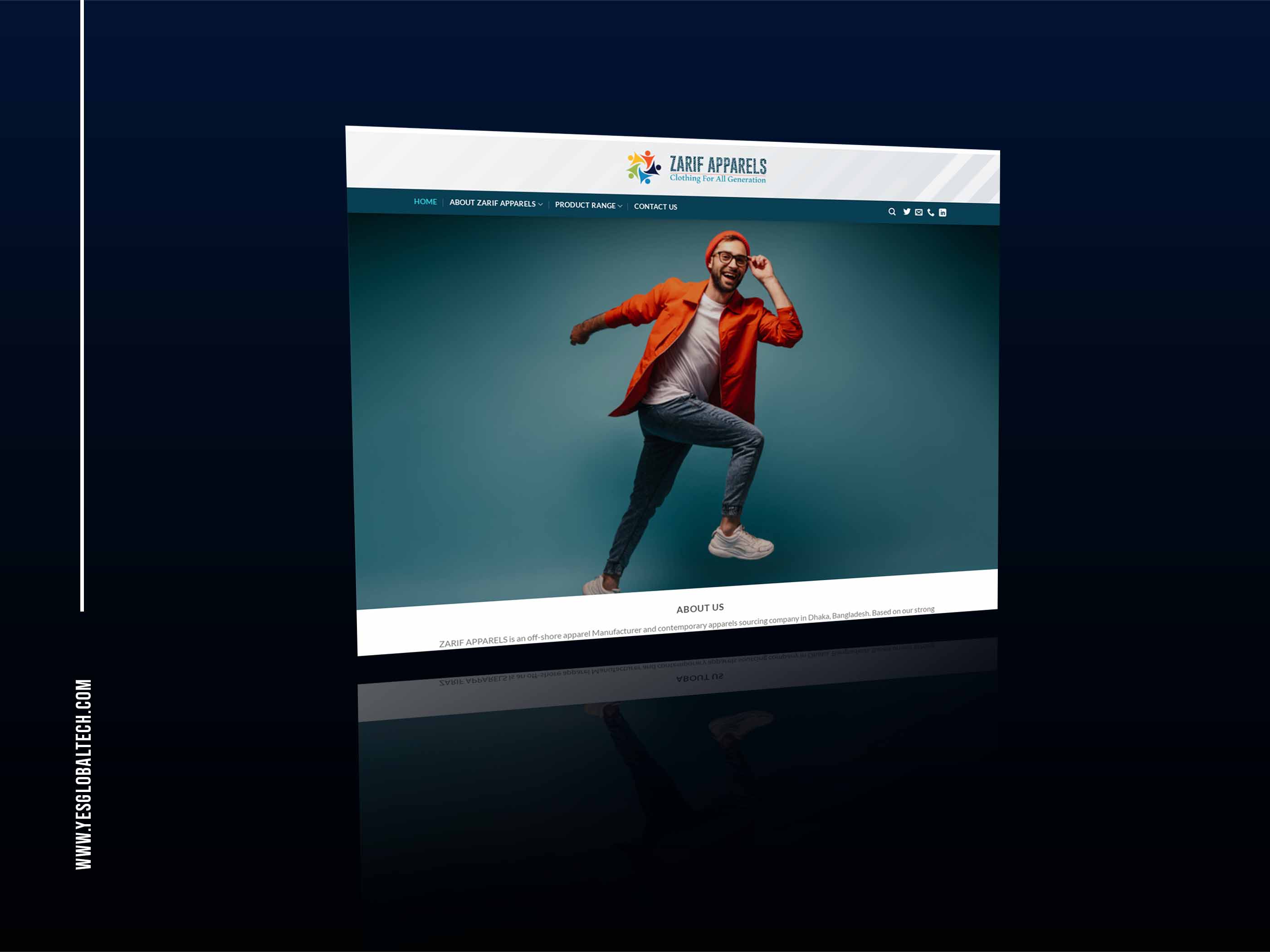 Garments Buying House Website for Zarif Apparels
